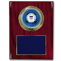 9 X 12 INCH U.S. COAST GUARD PLAQUE WITH 4 INCH EMBOSSED MEDALLION