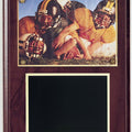 9 X 12 INCH WALNUT FINISH PHOTO PLAQUE HOLDS 5 X 7 PHOTO