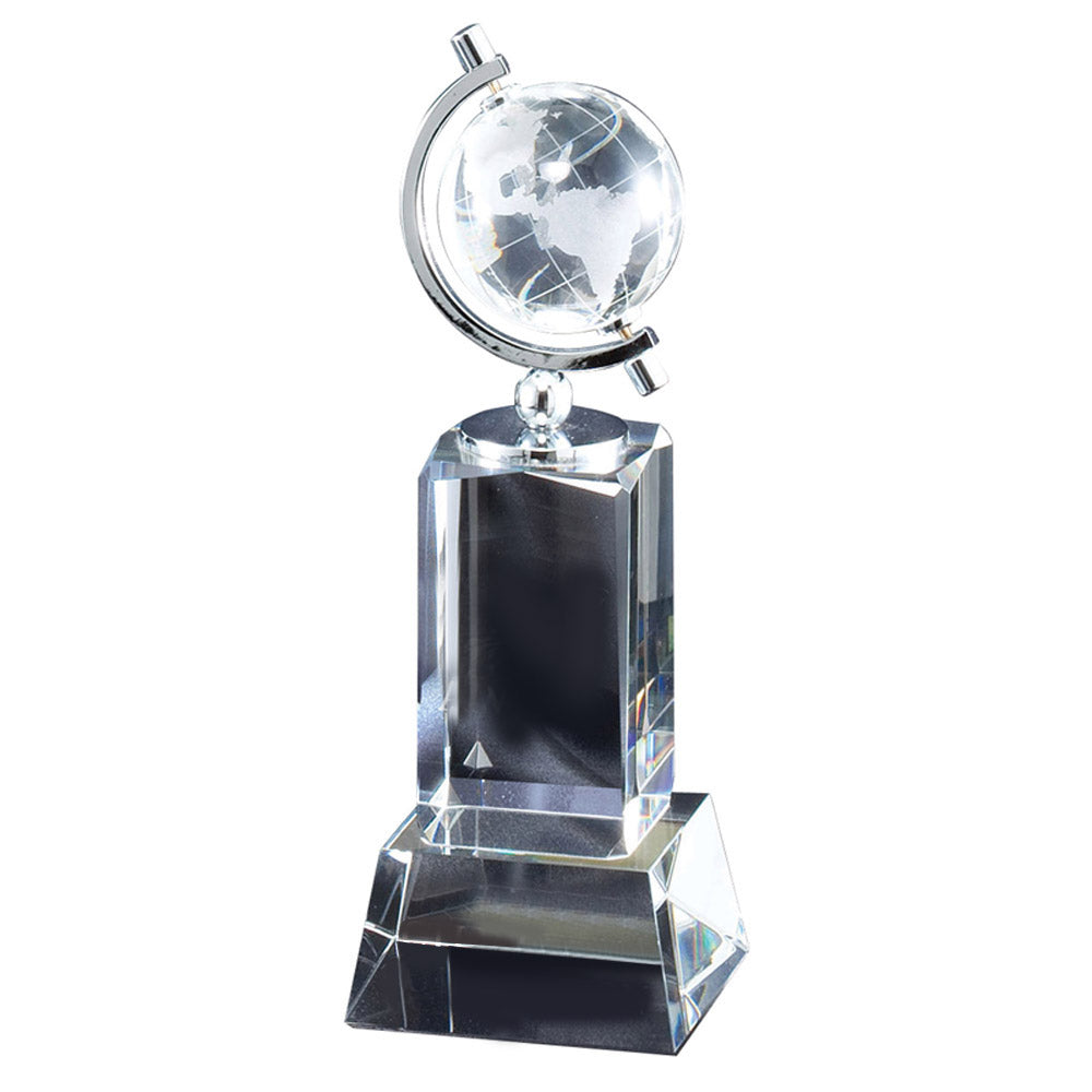 9 x 3 OPTICAL CRYSTAL SPINNING GLOBE TOWER
