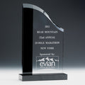 9 X 5 INCH OPTICAL CRYSTAL WITH BLACK EDGE