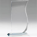 9 INCH CRYSTAL WAVE SHAPE AWARD