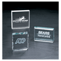 3 3/4" x 3 3/4" Clear Square Acrylic Paperweight