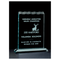 5 1/2" x 7 1/4" Tidal Series Jade Acrylic Award