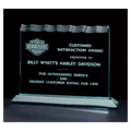 7 1/2" x 5 1/4" Tidal Series Jade Acrylic Award