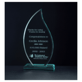 4 1/4" x 8 3/4" Flame Series Jade Acrylic Award