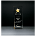 2 7/8" x 8" Constellation Series Etched Star with Gold Paint-Filled and Mirrored Bottom Acrylic