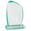 4 1/4" x 7 1/4" Tidal Series Jade Acrylic Award