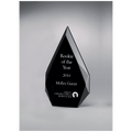 6 1/4" x 9 7/8" Flame Series Clear Freestanding Acrylic with Black Silk Screened Back