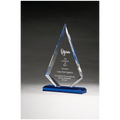 5 1/2" x 8 1/2" Arrow Series Clear Acrylic with Blue Highlights and Blue Base