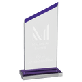4 1/2 x 8 1/2" Zenith Series Acrylic with Purple Accents, Black Base with Purple Mirror Top