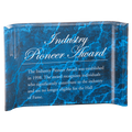 Blue 6" x 4" Marbleized Acrylic Crescent