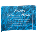 Blue 10" x 7" Marbleized Acrylic Crescent