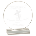 Small Clear Acrylic Circle with Clear Base