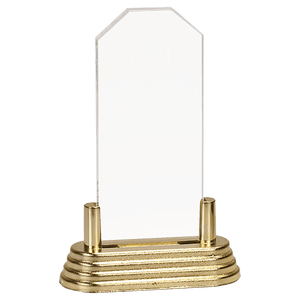 Clear Small Clip Corner Acrylic with Base