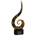 15 1/2" Color Swoop Art Glass