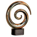 9 1/4" Swirl Art Glass