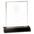 Medium Clear Acrylic Rectangle with Black Acrylic Base