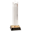 11" Clear Single Star Column Acrylic with Gold/Black Base
