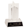 5" Clear Single Star Column Acrylic with Clear Base