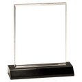 Large Clear Acrylic Square with Clear Acrylic Base