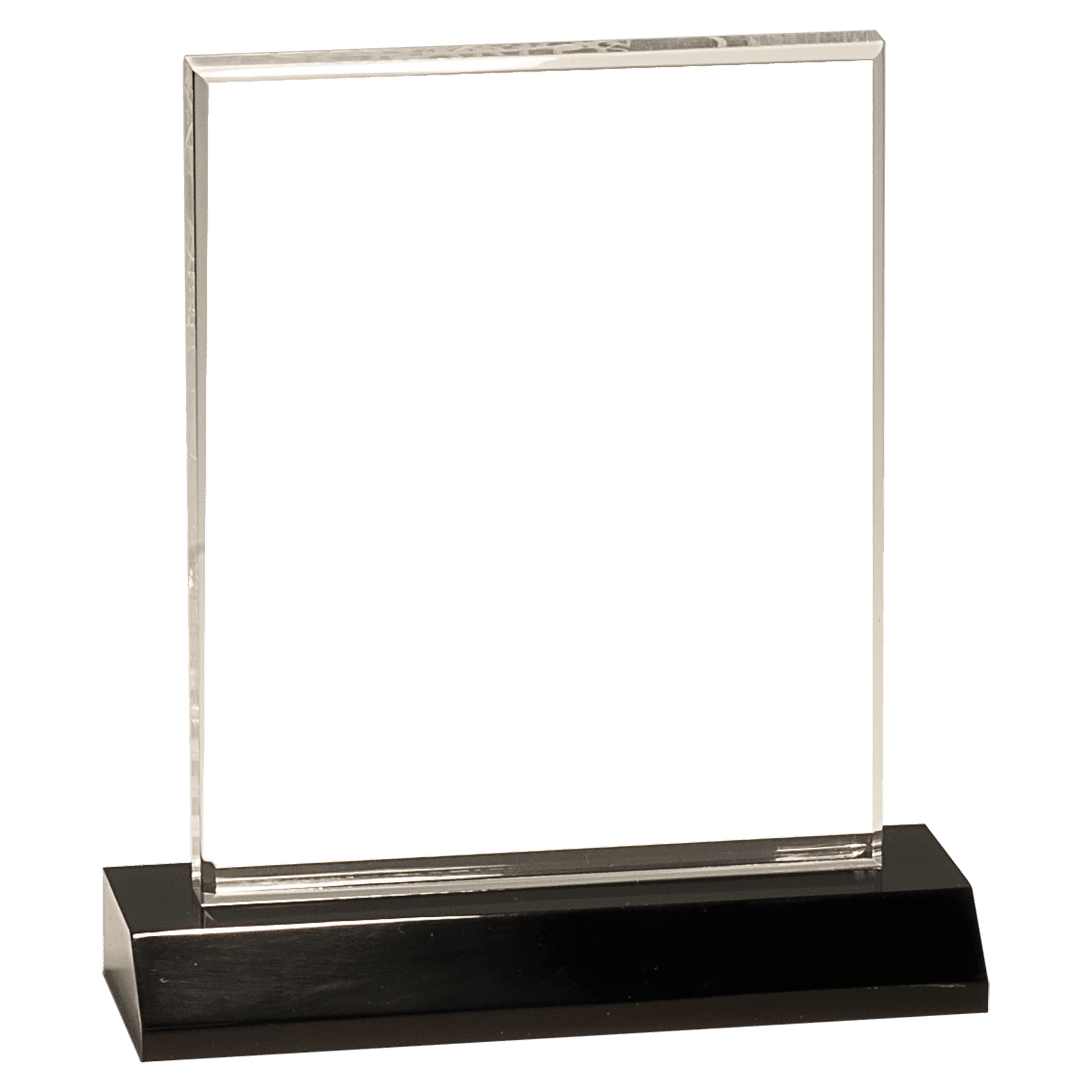 Large Clear Acrylic Square with Clear Acrylic Base