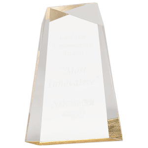 Gold 8" Facet Wedge Acrylic