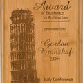 7" x 9" Bamboo Plaque