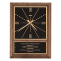 Walnut Square Face Quartz Clock with Black 8" x 10" American Plate