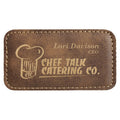 3 1/4" x 1 3/4" Rustic/ Laserable Leatherette Badge Blank with Magnet