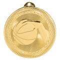 Bright Gold 2" Basketball Laserable BriteLazer Medal