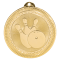 Bright Gold 2" Bowling Laserable BriteLazer Medal