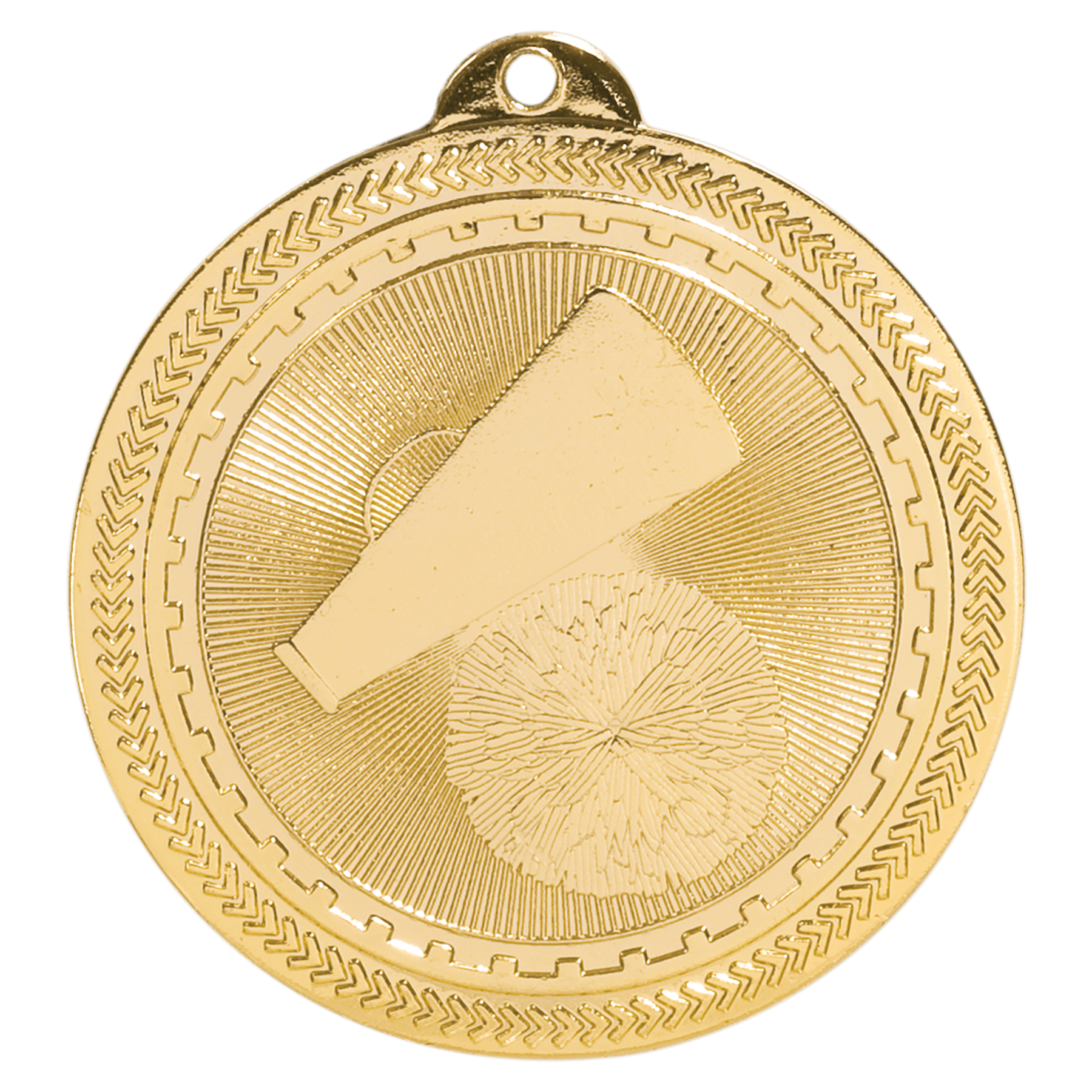 Bright Gold 2" Cheer Laserable BriteLazer Medal