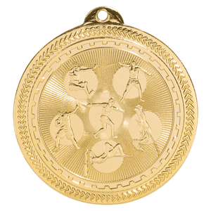 Bright Gold 2" Field Events Laserable BriteLazer Medal