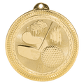 Bright Gold 2" Golf Laserable BriteLazer Medal