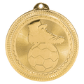 Bright Gold 2" Soccer Laserable BriteLazer Medal