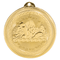 Bright Gold 2" Swimming Laserable BriteLazer Medal