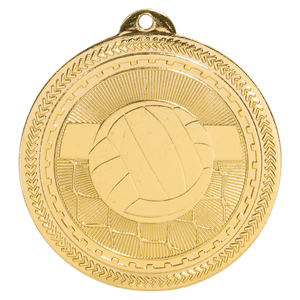 Bright Gold 2" Volleyball Laserable BriteLazer Medal