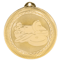 Bright Gold 2" Weightlifting Laserable BriteLazer Medal