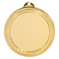 Bright Gold 2 3/4" 2" Insert Holder Laserable BriteLazer Medal