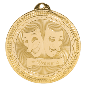 Bright Gold 2" Drama Laserable BriteLazer Medal