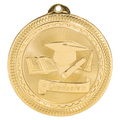 Bright Gold 2" Graduate Laserable BriteLazer Medal