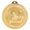 Bright Gold 2" Music Laserable BriteLazer Medal