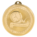Bright Gold 2" Perfect Attendance Laserable BriteLazer Medal