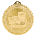 Bright Gold 2" Reading Laserable BriteLazer Medal
