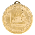 Bright Gold 2" Science Laserable BriteLazer Medal