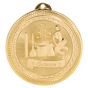 Bright Gold 2" Science Laserable BriteLazer Medal