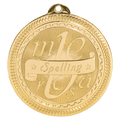 Bright Gold 2" Spelling Laserable BriteLazer Medal