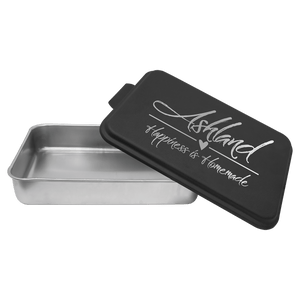 Black 9" x 13" Aluminum Cake Pan with Lid