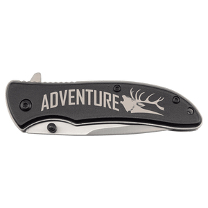 Bison River 4 1/4" Black Every Day Carry Knife