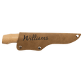 Bison River 4" Fillet Knife with Wood Handle and Leather Sheath